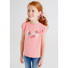 Mayoral Kids Girls Short Sleeve T-Shirt - Pink